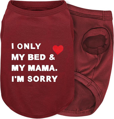 Stylish Cotton Dog Shirt with Print, Soft & Breathable, All-Season Comfort, Fits Most Breeds - Perfect Pet Apparel for Small, Medium, Large Dogs.red&l