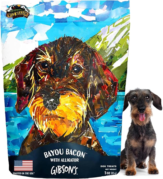 Gibson's Bayou Bacon, Soft Jerky Dog Treats, Crafted with Real Meat, Aromatic, and Grain-Free for Training and Rewarding Dogs of All Breeds & Ages - 3 Ounce Pouch