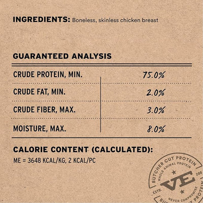 Vital Essentials Freeze Dried Dog Treats | Chicken Breast, Single Ingredient | Premium Quality | Grain Free Training Treats for Dogs, 3.75 oz Bag