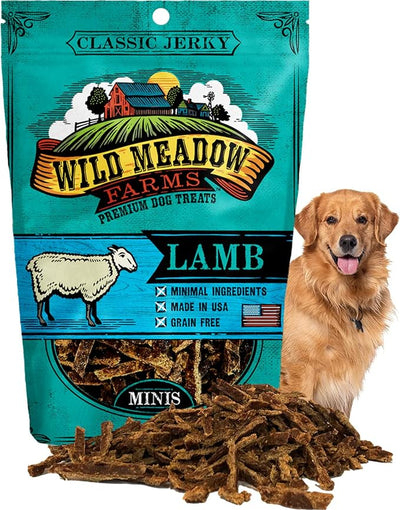 Classic Lamb Minis, Soft Jerky Training Treats for Dogs, Grain-Free, All-Natural & Perfectly Sized for Training, High-Value Rewards in a Convenient 3.5 Ounce Pouch