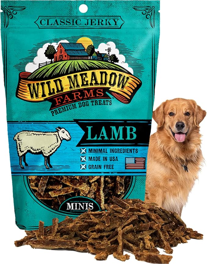 Classic Lamb Minis, Soft Jerky Training Treats for Dogs, Grain-Free, All-Natural & Perfectly Sized for Training, High-Value Rewards in a Convenient 3.5 Ounce Pouch