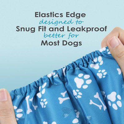 Wegreeco Washable Male Dog Belly Band - Pack of 3 - Washable Male Dog Belly Wrap, Medium Doggie Diapers for Doggy Puppy (Bone, Medium)