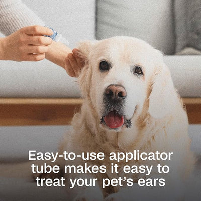 ADAMS Ear Mite Treatment for Dogs, Cats, Puppies & Kittens, Kills Ear Mites On Contact, Ear Drop Relief for Dogs and Cats Suffering from Ear Mites, Soothing Aloe and Lanolin Formula, 0.5 Fl oz