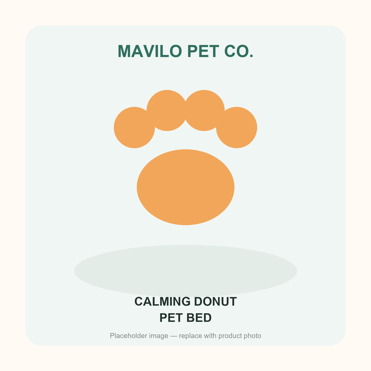 Plush calming donut pet bed