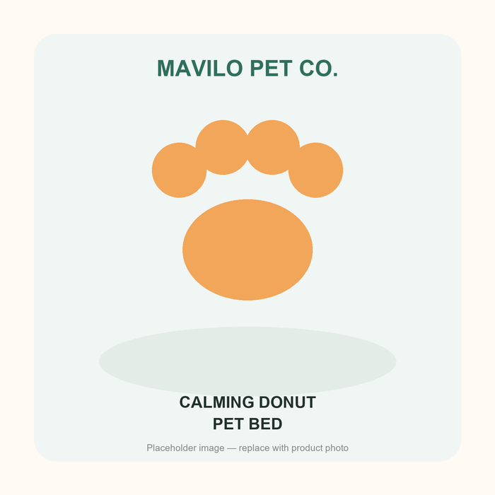 Plush calming donut pet bed