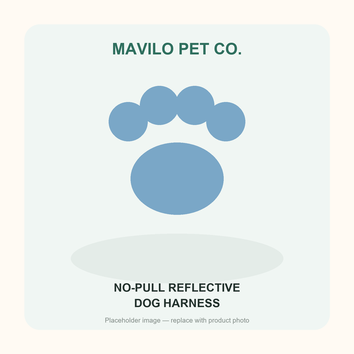 No-pull reflective dog harness with front clip